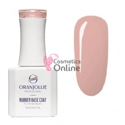 NUDE RUBBER BASE COAT Oranjolie Soak-Off de 15 ml, Nr RB10 Nude Pink